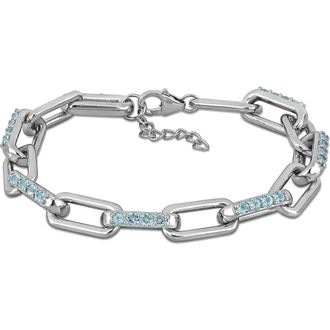 Delmar Sky Blue Topaz Paper Clip Chain Bracelet at Nordstrom Rack