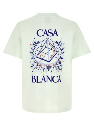 Casablanca Mens Blue Organic Cotton T-Shirt