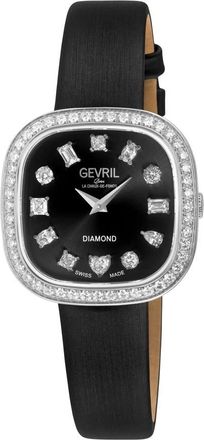 Gevril Group Infinita Quartz Diamond Black Dial Ladies Watch 17247