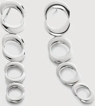 Monica Vinader Sterling Silver Kissing Moon Cocktail Earrings