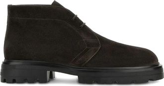 Hogan Zwarte Veterschoenen Platte Enkellaarzen - Heren - Veterlaarzen - Zwart - 39 EU - Schoenen