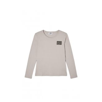 Freddy T-shirt manica lunga in cotone e modal con patch e strass