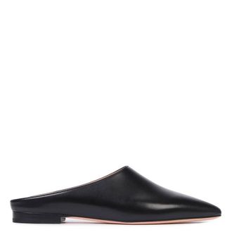 Bally Nara Leather Flat Pumps In Black, Brand Size 36 ( US Size 5.5 )