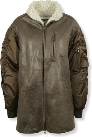 Isabel Marant Jassen, Dames, Groen, S, Leer, Evina Coat