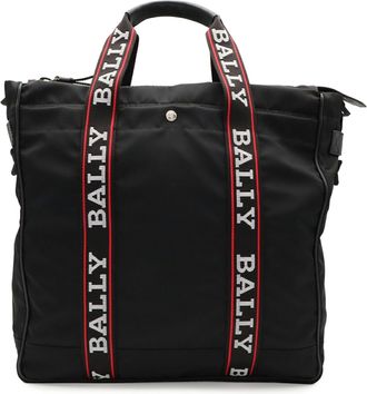 Bally Color Nylon Leather Shoulder Bag Tote Bag (Pre-Owned)