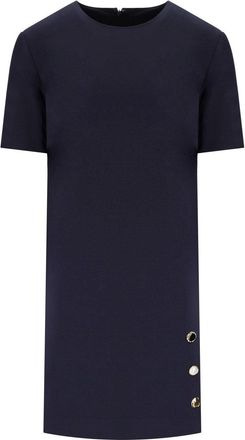 Twinset Blue Dress With Jewel Buttons