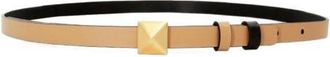 Belle & Bloom Cleopatra Pyramid Stud Leather Belt in Tan/black at Nordstrom