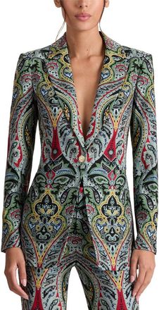 Alice & Olivia Alice + Olivia Breann Long Fitted Blazer