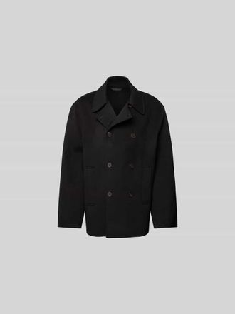 Filippa K Mantel mit Knopfleiste in Black, Gr&ouml;&szlig;e 50