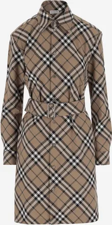 Burberry Multicolor Pattern Check Dress