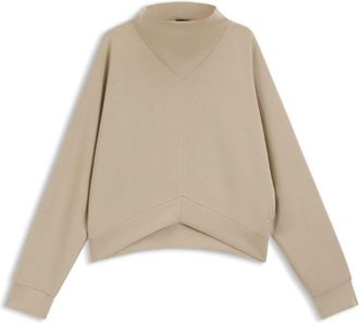 BOSS Loose-fit sweatshirt with draped funnel neck