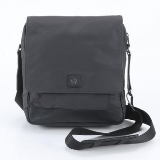 Dunhill Black Leather Nylon Messenger Bag Shoulder Bag (Pre-Owned)