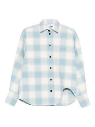 The Attico Geruit blouse met lange mouwen - Blauw