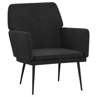 vidaXL Poltrona Nera 62x79x79 Cm Velluto Vidaxl