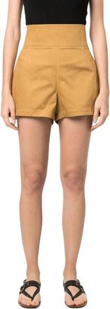 Ferragamo Womens High-Waisted Tailored Shorts In Brown