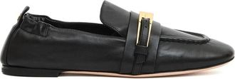 AGL Zwarte leren instapper - Dames - Loafers - Zwart - 36 EU - Schoenen