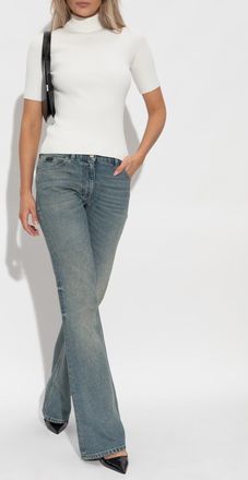 Courrèges Top With A Stand-up Collar, Womens, White