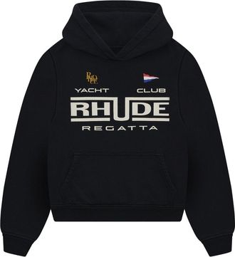 Rhude REGATTA CLUB HOODIE Size: XL, colour: BLACK