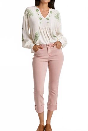 Dear John Denim Blaire Cuffed Straight Jeans In Blush