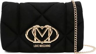 Love Moschino Borsa a tracolla con placca logo - Nero