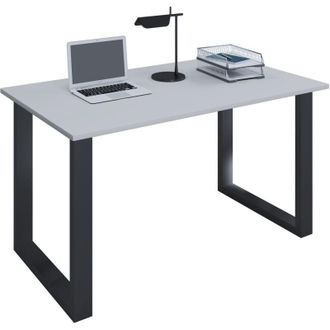 ebuy24 Scrivania in legno vcm a. 76 x l. 140 x p. 80 cm Tavolino per computer Piedi in metallo di alta qualit&agrave; Tavolo da lavoro Mobili per ufficio - Lona u