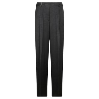 PESERICO Pantalones de cigarrillo t&eacute;cnicos dobles - Trousers - Mujer - Negro - L