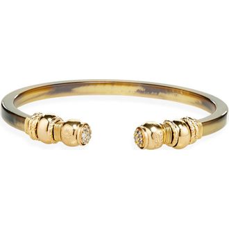 Gas Bijoux Sari Cuff Bracelet in Black/Gold at Nordstrom