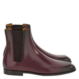 Ferragamo Fulton Leather Chelsea Boots, Size 9 E