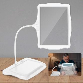OEM L&aacute;mpara De Mesa Con Lupa Recargable (3 Unidades), Cuello De Cisne Flexible, 48 Led, Luz De Aumento De Alta Potencia Para Leer, Coser, Manualidades, Pi