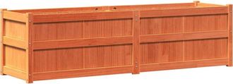 vidaXL Garden Planter Wax Brown 180x50x50 cm Solid Wood Pine Vidaxl