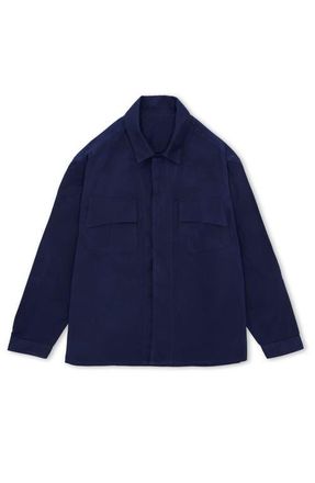 Fortela Mark Cotton Cerato Overshirt in Blue at Nordstrom, Size 54 Eu