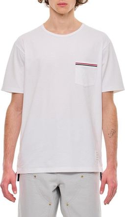 Thom Browne Ss Rwb Pocket Cotton T-Shirt