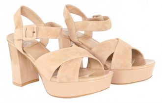 Jeffrey Campbell Womens Amma Suede Heel In Beige