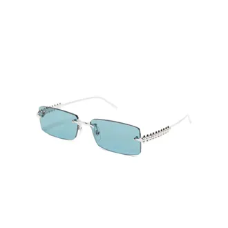 Cartier Sunglasses, unisex, Gray, Size: 57 MM Rectangular Sunglasses