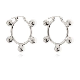 Jil Sander Messing oorbellen - Dames - Oorbellen - Grijs - ONE Size - Accessoires