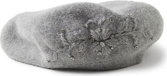 Saachi Faux Pearl Embellished Beret in Grey at Nordstrom Rack