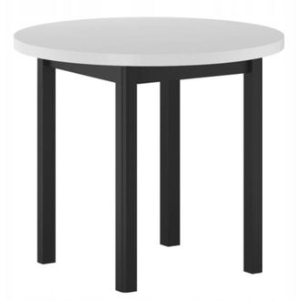 OEM Mesa De Madera Blanca Redonda Di&aacute;metro 90cm Para Sal&oacute;n Fi 90cm Furnitex