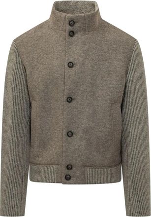 HUGO BOSS C-Charly-Hybrid Jas - Heren - Bomber jackets - Bruin - 3XL - Wol - Jassen