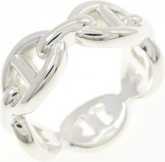 Herm&egrave;s Silver 925 Band Ring (Pre-Owned)