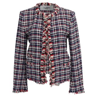 Isabel Marant &Eacute;toile Plaid Print Evening Jacket in Multicolor Cotton