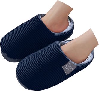 Generic Womens Cozy Memory Foam Slippers Indoor Outdoor Slip On House Shoes Non Slip Soft Plush Cotton Slippers Women Comfy Warm Fuzzy Lined Winter Shoes Fash
