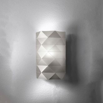 Linea Zero Applique Moderna 1 Luce Prisma In Polilux Silver Made In Italy