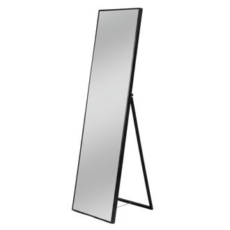 Oresteluchetta Espejo de pie mdf negro mate 170x50x48 cm
