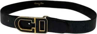Dior Pre-owned Vintage Leren Riem - Dames - Vintage Accessoires - Zwart - ONE Size - Leer - Vintage