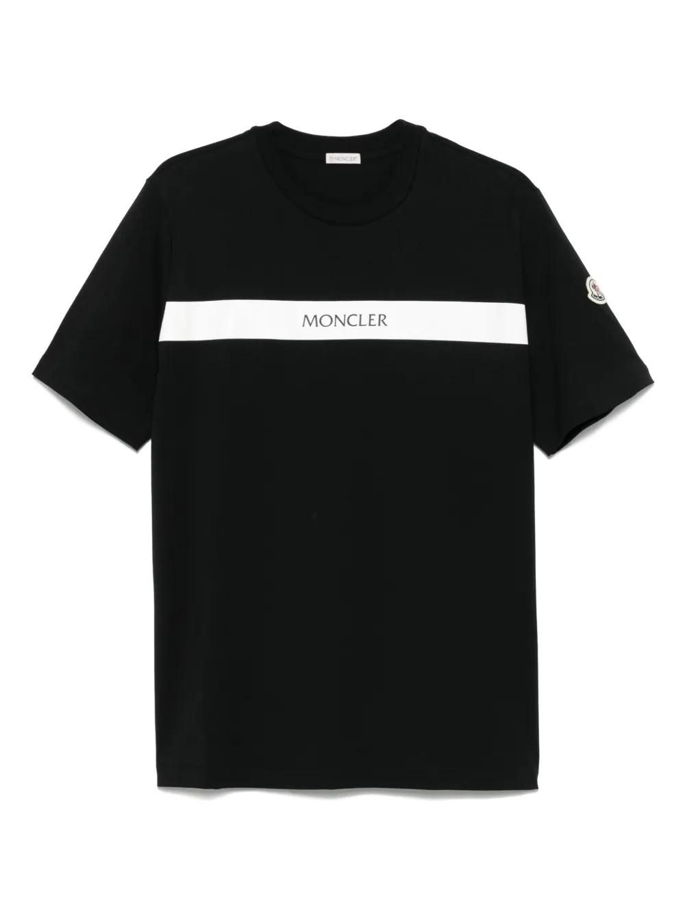 Moncler shortsleeved T-shirt - men - Cotton - L - Black from Moncler shortsleeved T-shirt - men - Cotton - L - Black from
