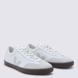 Veja Leather and Suede Low-Top Sneaker - White