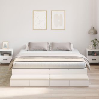 Berkfield Home Bed Frame White Engineered wood 180 x 200 x 31.5 cm