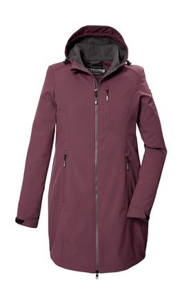 Killtec Softshellparka KILLTEC KOS 370 WMN SFTSHLL PRK, Damen, Gr. 36, lila (aubergine), Oberstoff: Oberseite: 90% Polyester, 10% Elasthan, R&uuml;ckseite: 100% Po