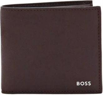 HUGO BOSS Zair Bi-Fold Portemonnee - Heren - Portefeuilles - Rood - ONE Size - Leer - Accessoires