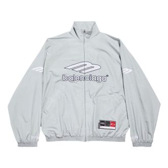 Balenciaga 3B Football Tracksuit Jacket New Grey 857734TPQ381800